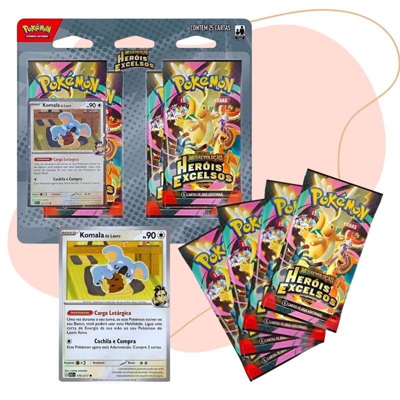 Pokemon Heróis Excelsos Mega Evolução 25 Cartas PACK CINZA - Copag